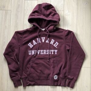 H&M Harvard University Maroon Hoodie Cotton Blend Size S